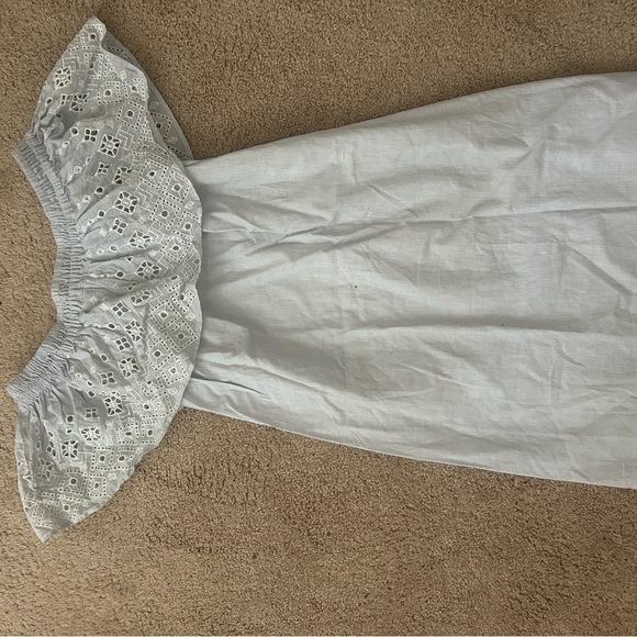 LOFT Light Blue Eyelet Dress - Picture 5 of 6